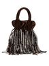 Zara Brown Multi Color Leather Bucket Bag One size - photo 1