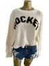 Wooden Ships Graphic Ivory Black Pullover Sweater Size XS - photo 1