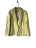 Nanette 52% Polyester 19% Rayon 19% Acrylic 100% Polyester Houndstooth Yellow White Green Blazer Size L - photo 1