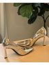 INC International Concepts Silver Heels Size 9 - photo 4