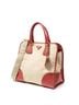 Prada Red Trimmed Canapa Satchel One size - photo 3