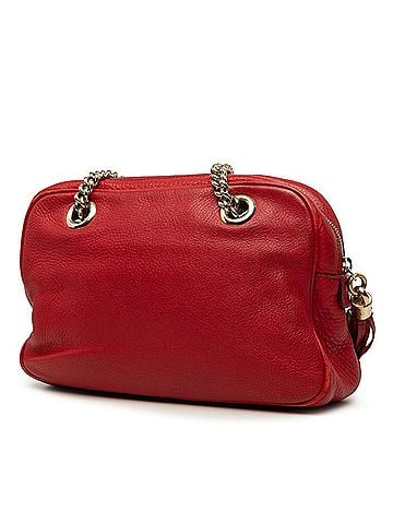 Gucci Gucci Interlocking G Soho Chain Shoulder Bag 308983 Red Leather Women's GUCCI (view 2)