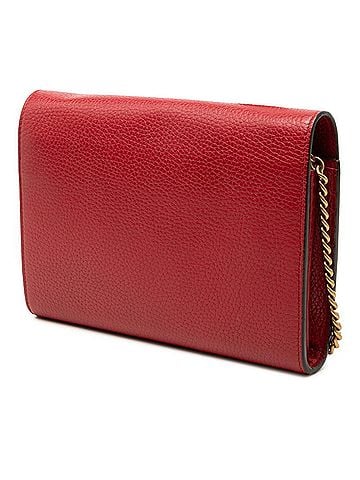 Gucci Gucci GG Marmont Crossbody Wallet Chain Shoulder Bag 401232 Red Leather Women's GUCCI (view 2)