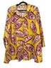 Marina Rinaldi Floral Yellow Purple Button-Down Shirt Size 2X - photo 1