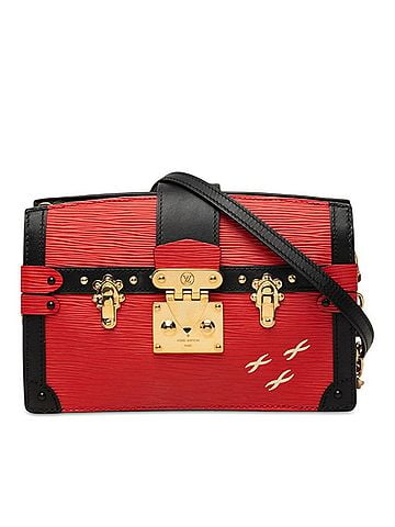 Louis Vuitton Louis Vuitton Epi Trunk Clutch Crossbody Chain Shoulder Bag M51697 Rouge Red Black Leather Women's LOUIS VUITTON (view 1)