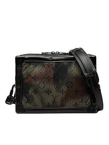 Louis Vuitton Louis Vuitton Monogram Camouflage Soft Trunk Crossbody Shoulder Bag M56428 Khaki Black Nylon Leather Women's LOUIS VUITTON (view 1)