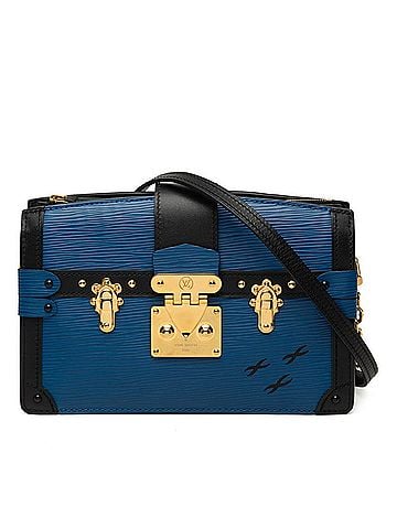 Louis Vuitton Louis Vuitton Epi Trunk Clutch Crossbody Chain Shoulder Bag M53898 Blue Noir Black Leather Women's LOUIS VUITTON (view 1)