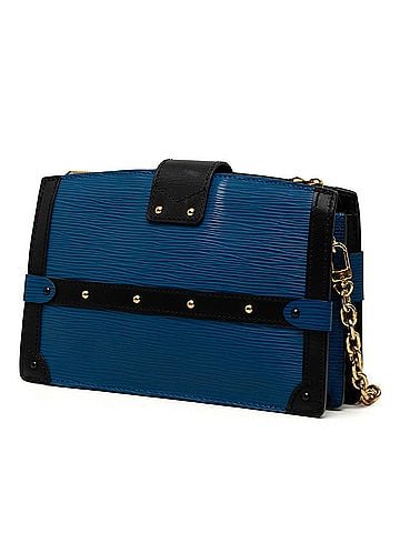 Louis Vuitton Louis Vuitton Epi Trunk Clutch Crossbody Chain Shoulder Bag M53898 Blue Noir Black Leather Women's LOUIS VUITTON (view 2)