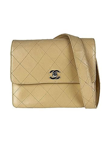 Chanel Chanel CHANEL Shoulder Bag Leather Beige Silver Women's z10736 (view 1)