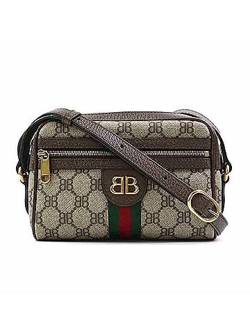 Balenciaga Balenciaga x Gucci cross-body shoulder bag, brown and gold leather, for men women (e62183a) (view 1)