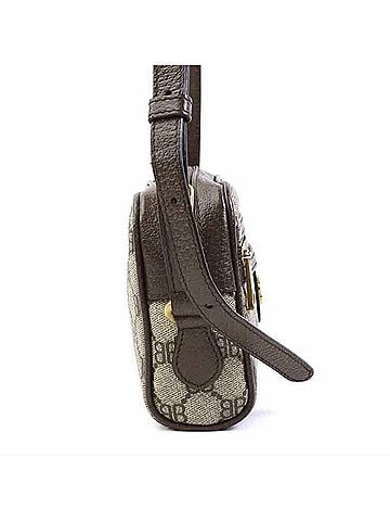 Balenciaga Balenciaga x Gucci cross-body shoulder bag, brown and gold leather, for men women (e62183a) (view 2)