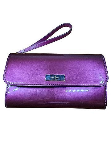 Kate Spade New York Kenzie Boxed Medium Flap Wristlet Dark Raspberry Wristlet (view 1)