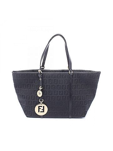 Fendi Fendi Zucchino Tote Bag Handbag Canvas Leather Women's Black 8BH214 (view 1)