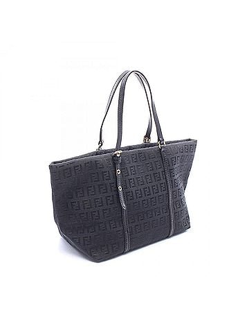 Fendi Fendi Zucchino Tote Bag Handbag Canvas Leather Women's Black 8BH214 (view 2)