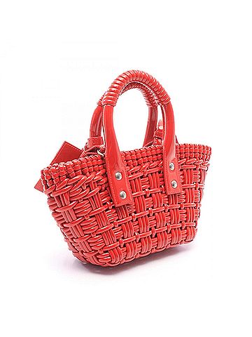 Balenciaga Balenciaga BISTRO XXS 2-Way Handbag with Strap, Enamel, Red, Women's, 678028 (view 2)