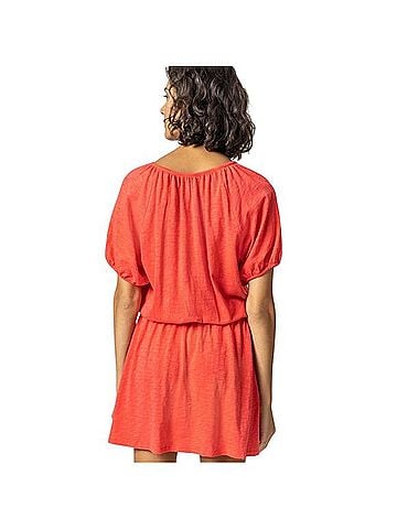 Lilla P Elastic Waist Split Neck Dress Casual Dress (view 2)