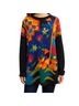 Mixit Graphic Floral Black Multi Color Pullover Sweater Size M - photo 1