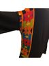 Mixit Graphic Floral Black Multi Color Pullover Sweater Size M - photo 8