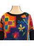 Mixit Graphic Floral Black Multi Color Pullover Sweater Size M - photo 4
