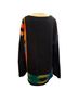 Mixit Graphic Floral Black Multi Color Pullover Sweater Size M - photo 2