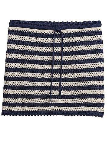 Gap Striped Crochet Mini Skirt Casual Skirt (view 1)