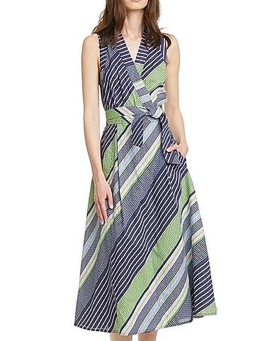 Tory Burch Field Day Bias Stripe Dress Casual Dress (view 1)