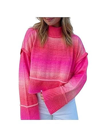 Anthropologie Pilcro Cropped Mock Neck Sweater Turtleneck Sweater (view 1)