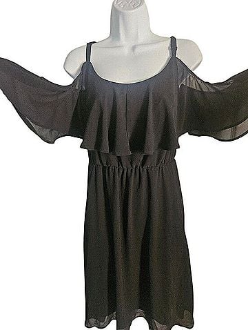 Torrid Cold Shoulder Ruffle Chiffon Dress Cocktail Dress (view 1)