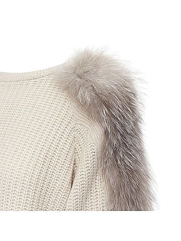 Brunello Cucinelli Brunello Cucinelli Cashmere Fur Sweater (view 2)