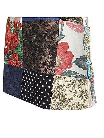 Dolce & Gabbana Dolce Gabbana Patchwork Short Skirt (view 2)