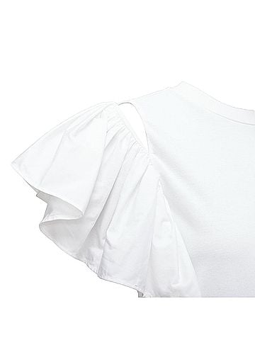 Alexander McQueen Alexander Mcqueen Asymmetric Ruffle Sleeve Dress (view 2)