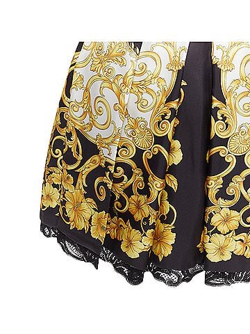 Versace Versace 2018 Silk Barocco Hibiscus Skirt (view 2)