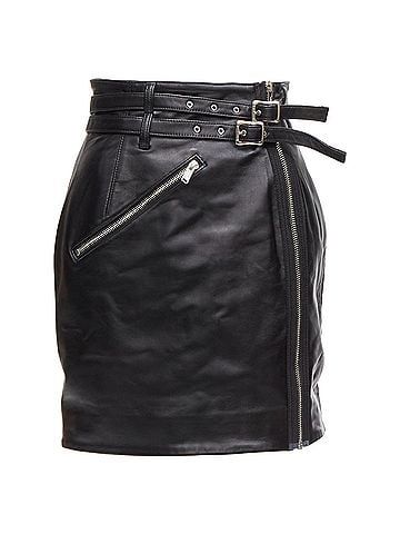 Undercover Undercover Leather Motorcycle Biker Skirt (view 1)