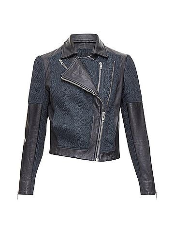 Helmut Lang Helmut Lang Leather Fabric Zip Biker (view 1)