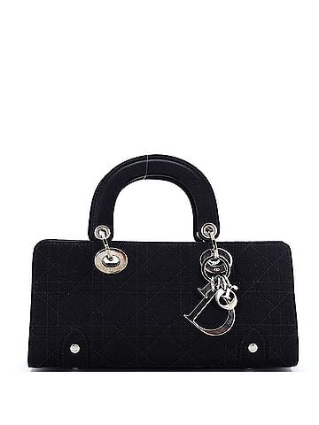 Christian Dior Lady Dior Bag Cannage Stitch Satin East West (view 1)