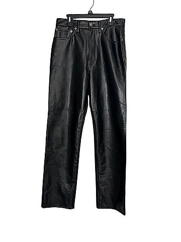 AGOLDE 90's Pinch Waist Faux Leather Pants (view 1)