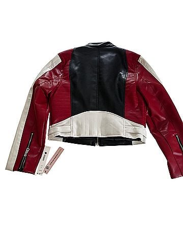 Aqua Faux Leather Jacket (view 1)