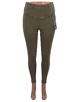 Free People 2019 NWT FP Movement Green High Waist Leggings | Athleisure Boho Pilates Princess Clean Girl Lounge Yoga Pants (view 1)