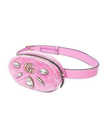 Gucci Mini Marmont Crystal Embellished Belt Bag (view 1)