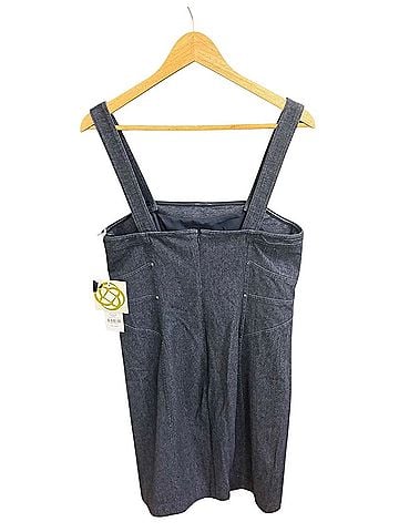 Etcetera Prophecy Dark Wash Button-Front Denim Mini Dress Casual Dress (view 2)