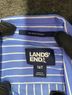 Lands' End 100% Cotton Stripes Blue Button-Down Shirt Size 16 (tall) - photo 3