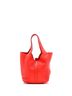 Hermès 100% Leather Red Picotin Lock Bag Clemence MM One size - photo 4