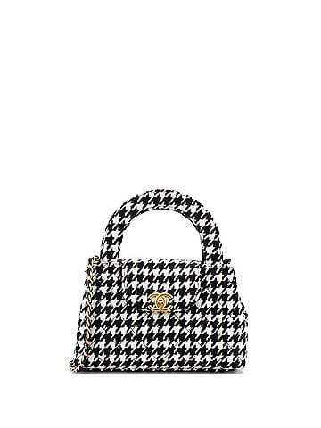 Chanel Kelly Top Handle Shopping Bag Quilted Houndstooth Tweed Mini (view 1)