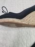 J.Crew 100% Canvas Black Wedges Size 9 - photo 3