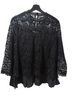 Entro 100% Polyester 55% Rayon 45% Polyester Floral Black Long Sleeve Blouse Size M - photo 1