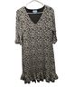 CeCe Floral Black White Casual Dress Size L - photo 1