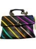 Kurt Geiger 100% Leather Stripes Black Multi Color Shoulder Bag One size - photo 1