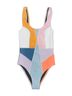 Rowley 100% Nylon Color Block Blue Rowley One Piece Swimsuit Size M - photo 1