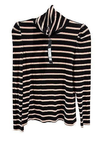 Veronica Beard Cedar Striped Turtleneck Turtleneck Sweater (view 1)