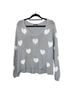 Wooden Ships Hearts Gray White Pullover Sweater Size L - photo 1